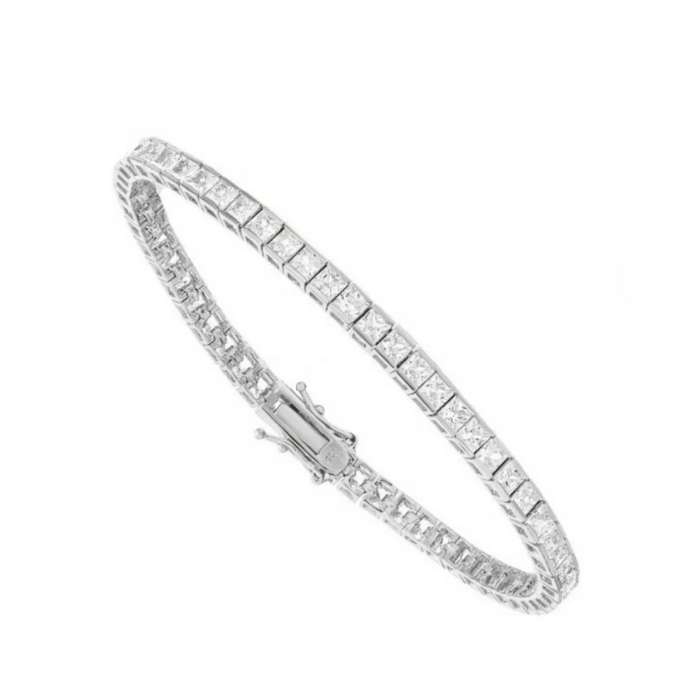 925 Ασήμι Βραχιόλι Ριβιέρα με Λευκά Ζιργκόν SSBR73691CCS