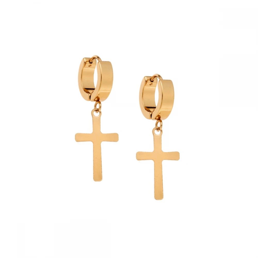 SENZA Σκουλαρίκια επιχρυσωμένο ανοξείδωτο ατσάλι SSD4686-1GD