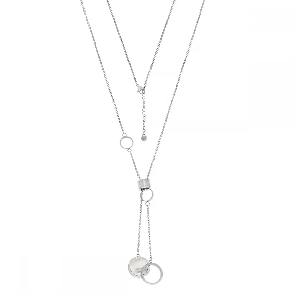 Senza Κολιέ από Ανοξείδωτο Ατσάλι με Φίλντισι SSD5261SR