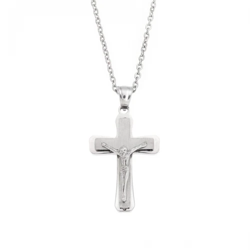 Senza, Ατσάλινος Σταυρός σε Ασημί Χρώμα SSD5624SR