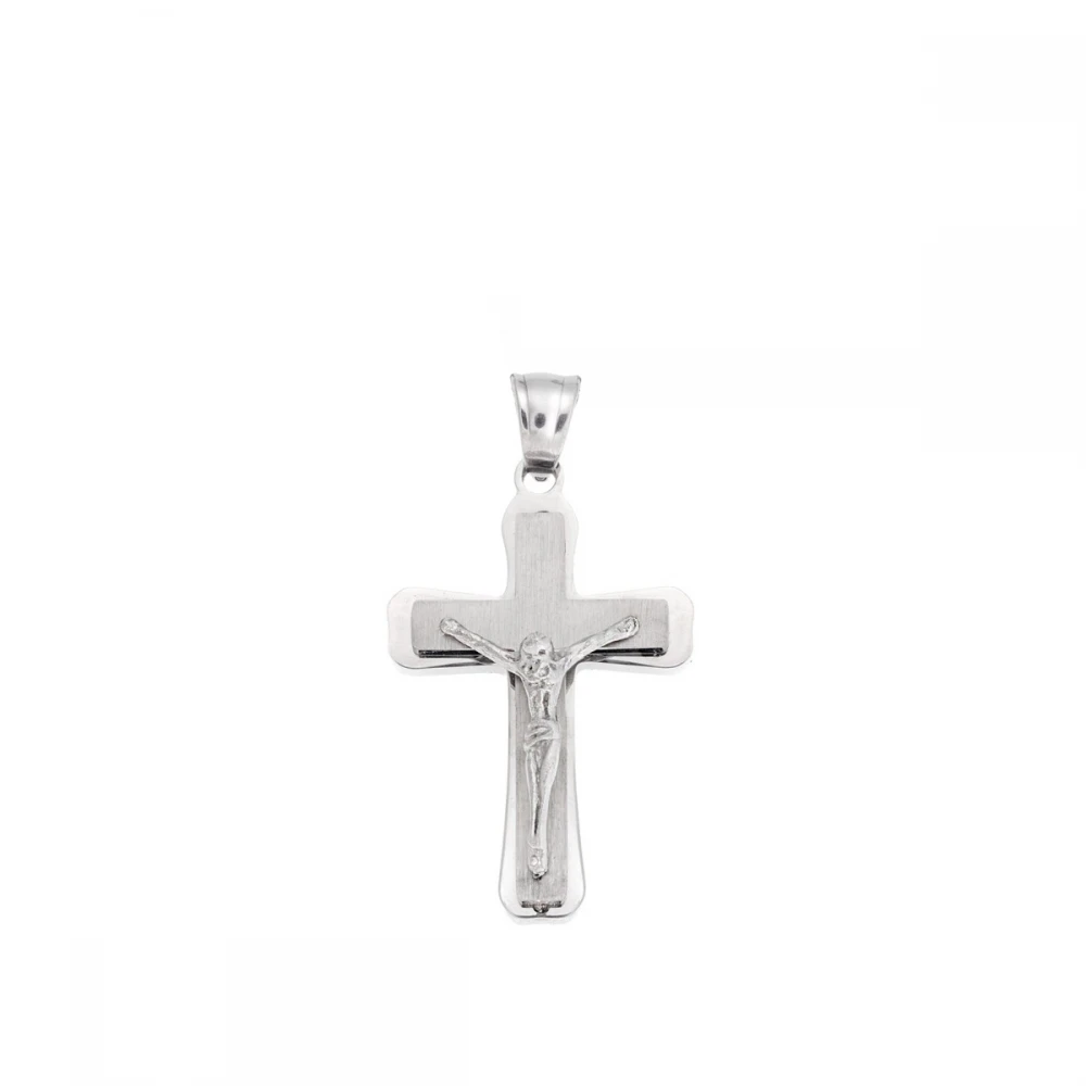 Senza, Ατσάλινος Σταυρός σε Ασημί Χρώμα SSD5624SR