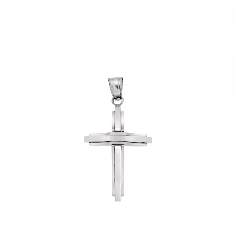 Senza, Ατσάλινος Σταυρός σε Ασημί Χρώμα SSD5629SR