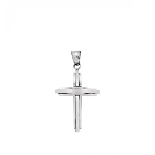 Senza, Ατσάλινος Σταυρός σε Ασημί Χρώμα SSD5629SR