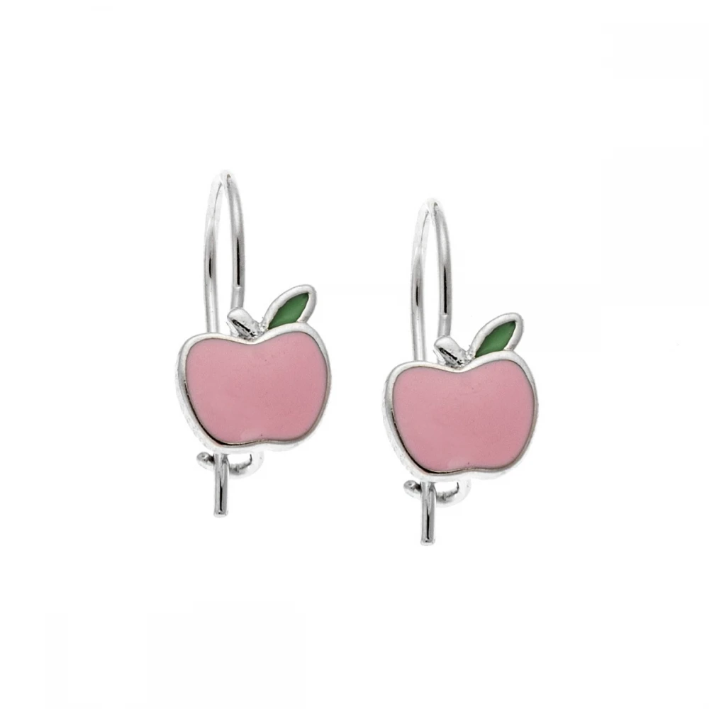 Senza 925 Ασήμι Σκουλαρίκια Κρίκοι "Μήλο" SSR2350