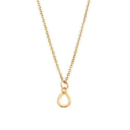SENZA 925 Ασήμι Κολιέ Επιχρυσωμένο "Δάκρυ" SSR2395GD
