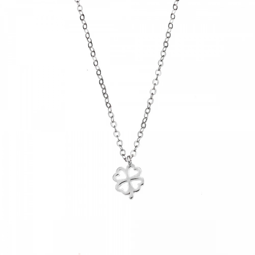 Κολιέ Senza Silver 925, τετράφυλλο τριφύλλι SSR2397SR