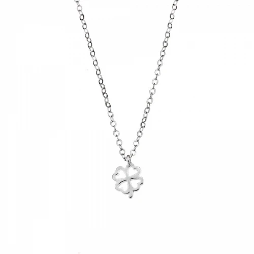 Κολιέ Senza Silver 925, τετράφυλλο τριφύλλι SSR2397SR