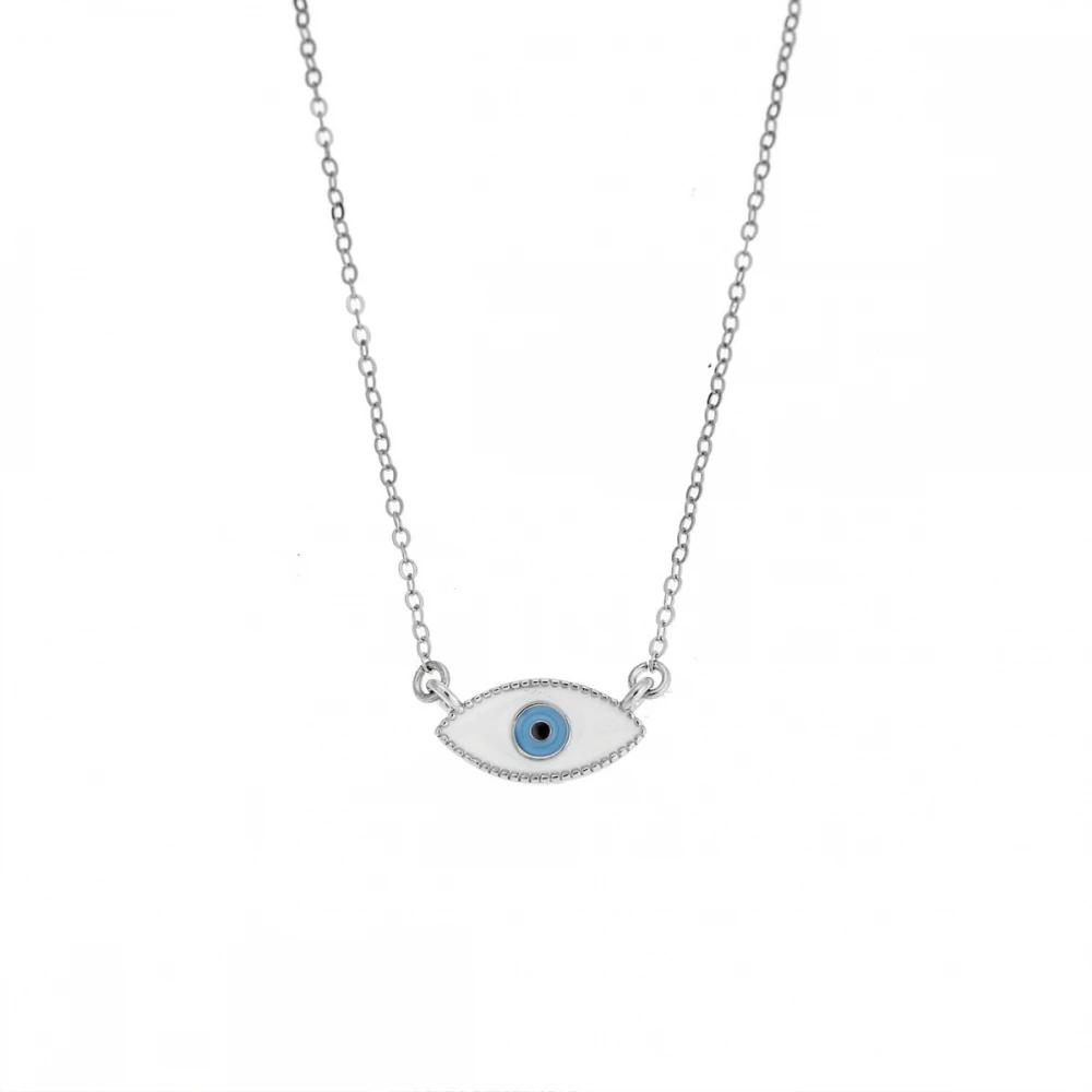 Κολιέ Senza Silver 925, Ματάκι με σμάλτο SSR2800SR