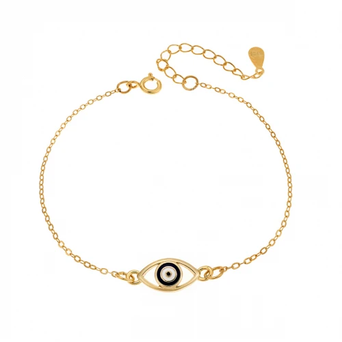 Βραχιόλι Senza Silver 925, επιχρυσωμένo με "Ματάκι", SSR2801GD