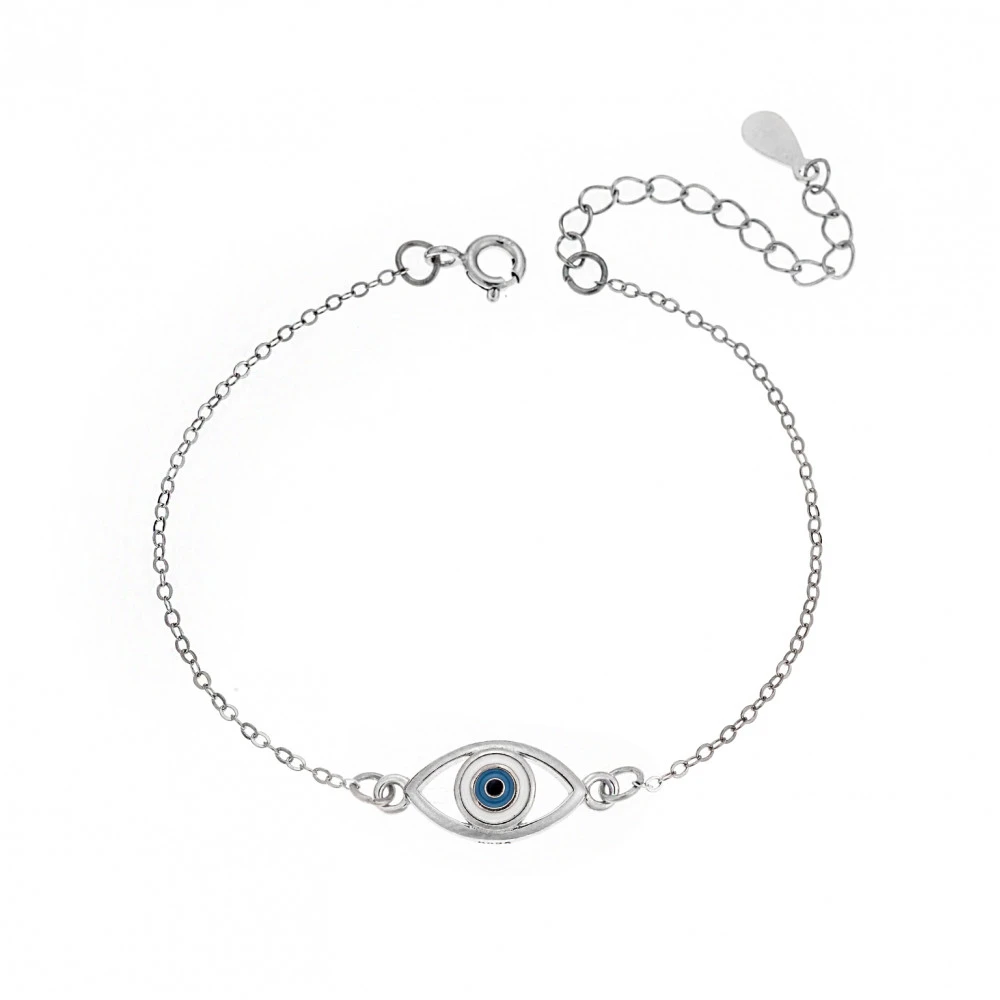 Βραχιόλι Senza Silver 925, Ματάκι με σμάλτο SSR2802SR