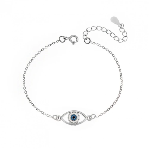 Βραχιόλι Senza Silver 925, Ματάκι με σμάλτο SSR2802SR