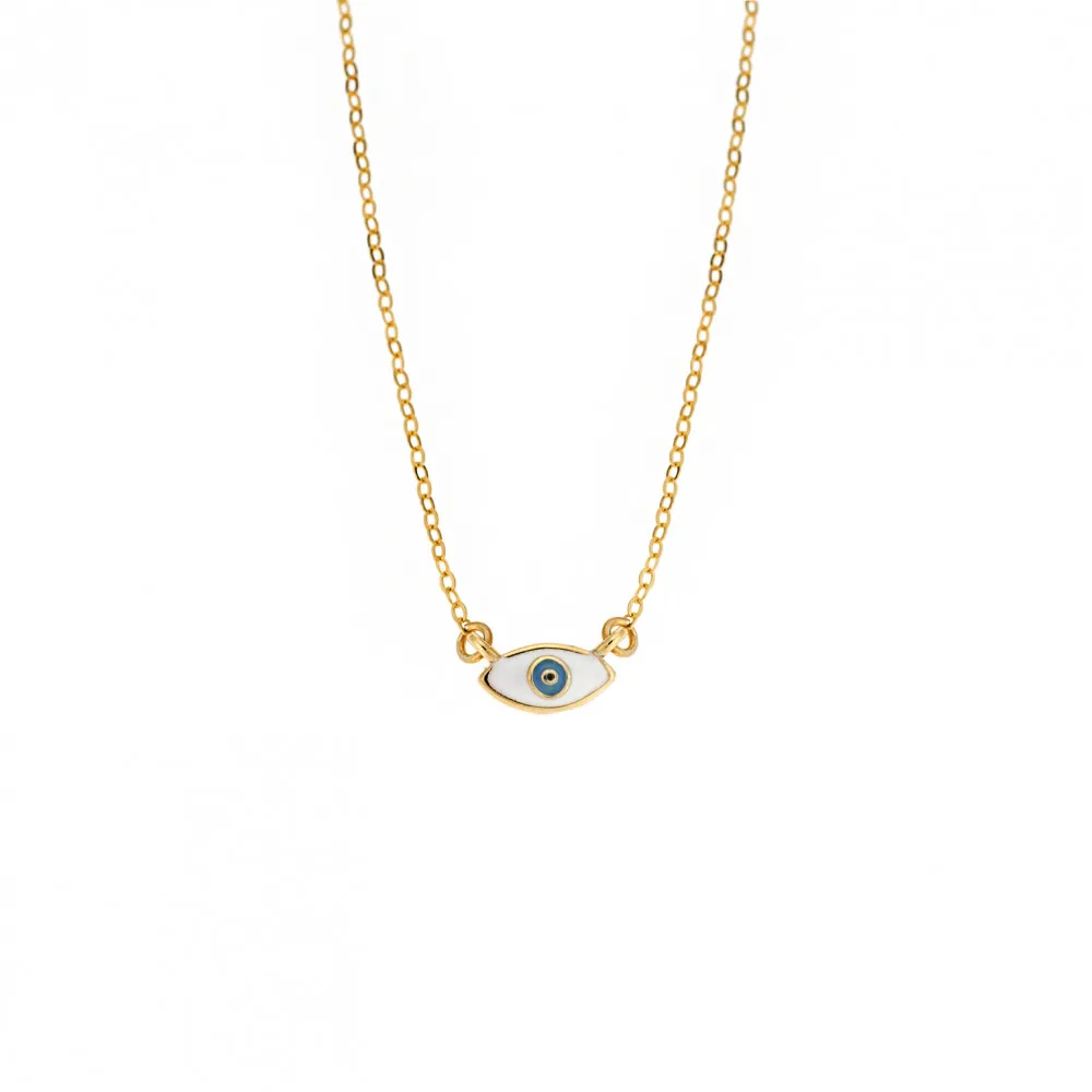 Κολιέ Senza Silver 925, επιχρυσωμένο Ματάκι με σμάλτο SSR2831GD