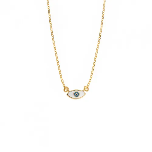 Κολιέ Senza Silver 925, επιχρυσωμένο Ματάκι με σμάλτο SSR2831GD