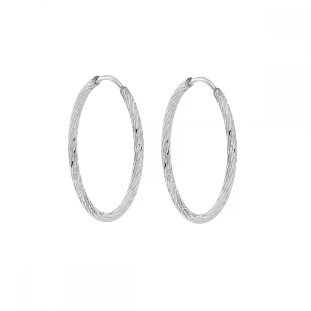 Σκουλαρίκια Senza ασήμι 925, Κρίκοι SSR3699-1SR