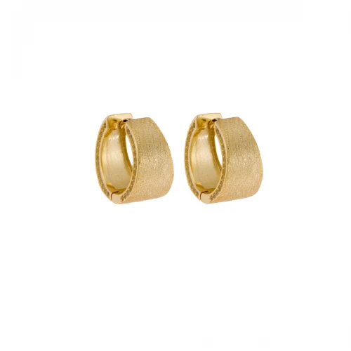 Senza Σκουλαρίκια Ασήμι 925, Επιχρυσωμένοι Κρίκοι με Ζιργκόν SSR4336