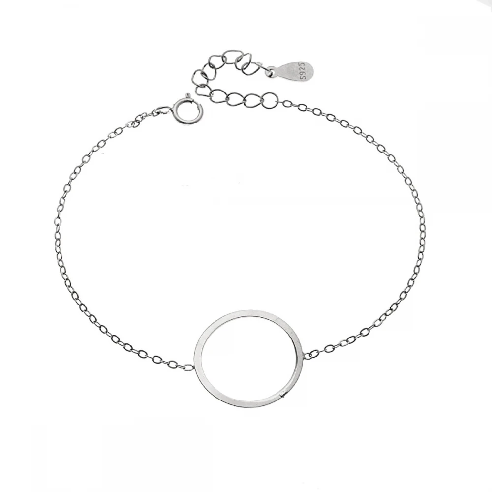 SENZA Βραχιόλι από Ασήμι 925, "Κύκλος" SSR4375SR