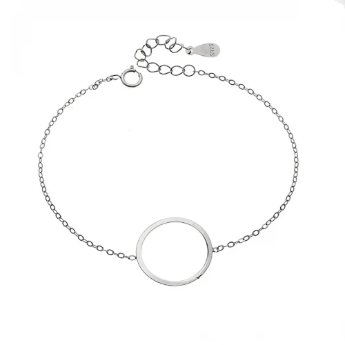 SENZA Βραχιόλι από Ασήμι 925, "Κύκλος" SSR4375SR