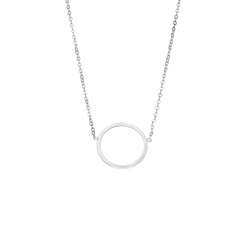 SENZA Κολιέ Ασήμι 925, Geometric Series "Κύκλος" SSR4377SR
