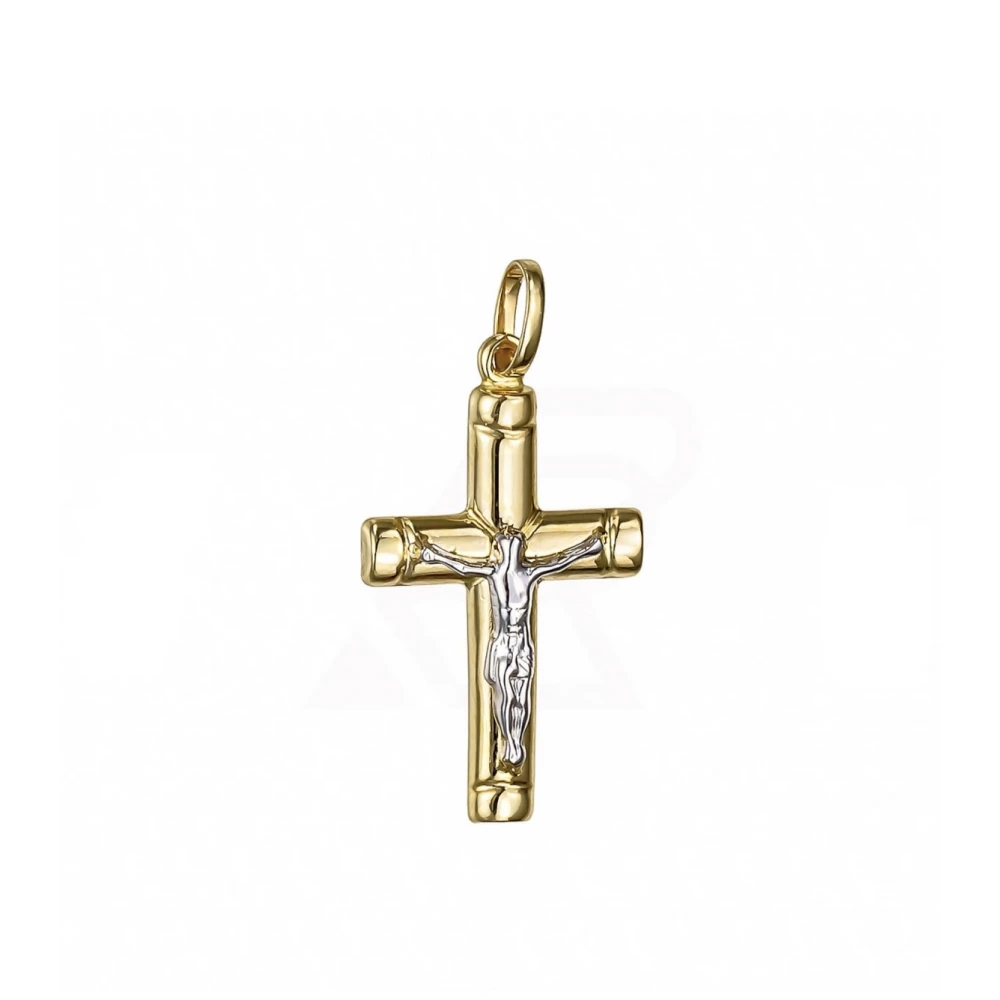 14Κ Χρυσός Δίχρωμος Σταυρός ST077VR