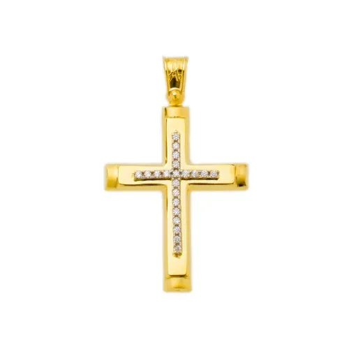 14K Χρυσός Σταυρός με Ζιργκόν S799ANR
