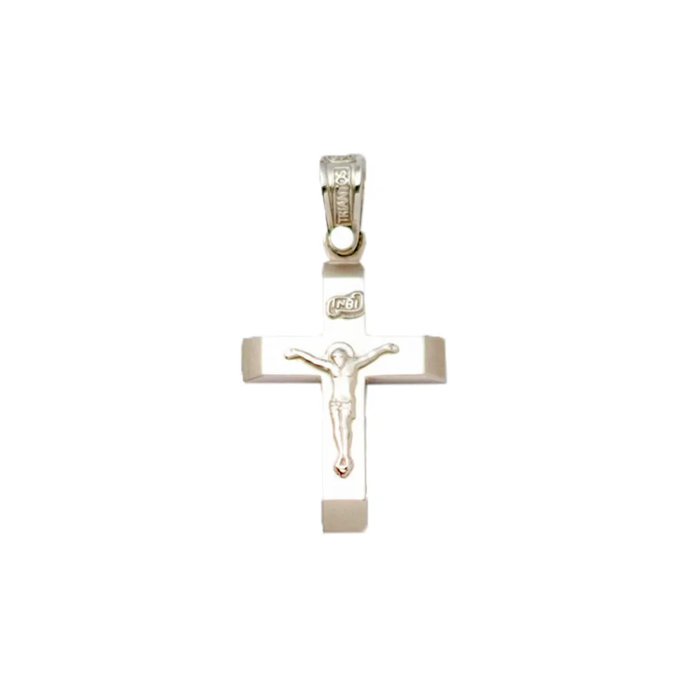 14K Λευκόχρυσος Σταυρός ST119T1