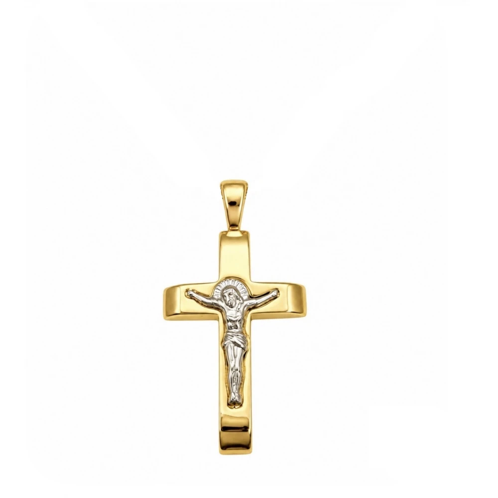 9Κ Χρυσός Σταυρός Δύο τόνων ST135KR