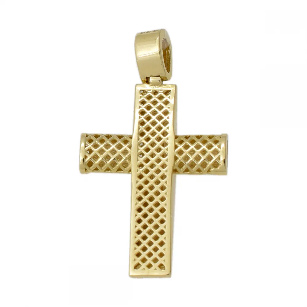 14Κ Χρυσός Σταυρός με Ζιργκόν ST228VR