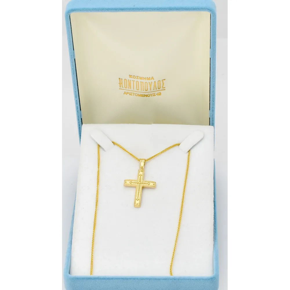 14K Χρυσός Σταυρός ST282AD