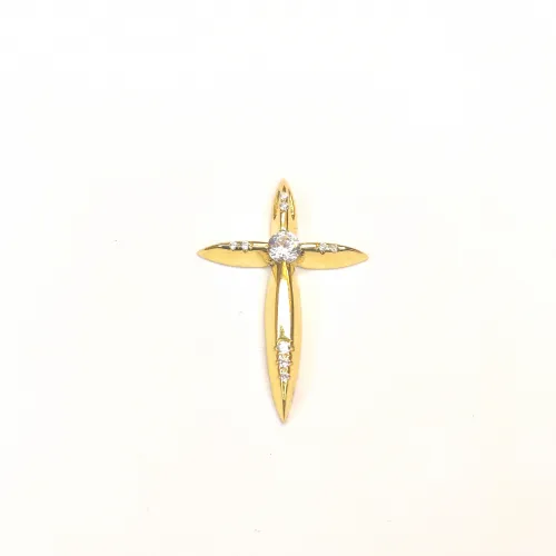 14K Χρυσός Σταυρός με Ζιργκόν ST288MR