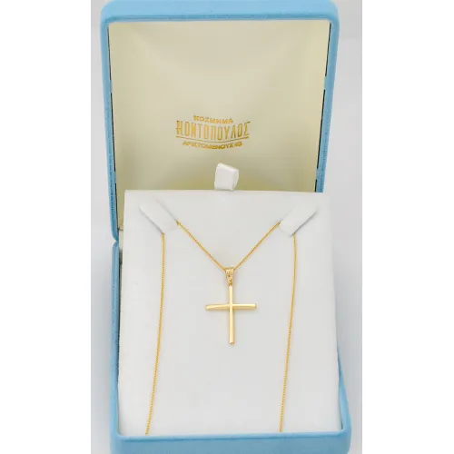 18K Χρυσός Σταυρός ST504AD