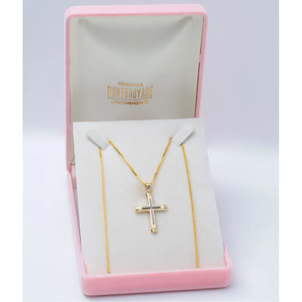 14K Χρυσός Σταυρός με Ζιργκόν S799ANR