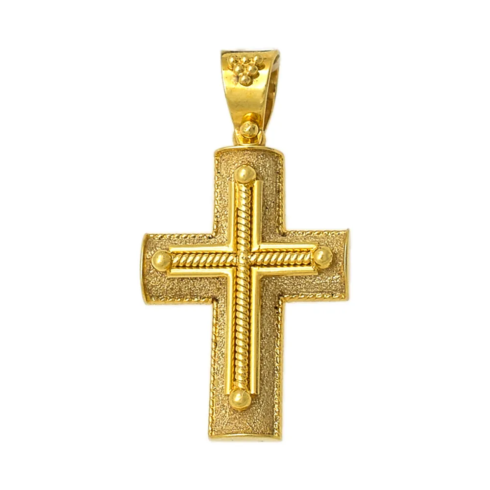18K Χρυσός Σταυρός Χειροποίητος ST514DM