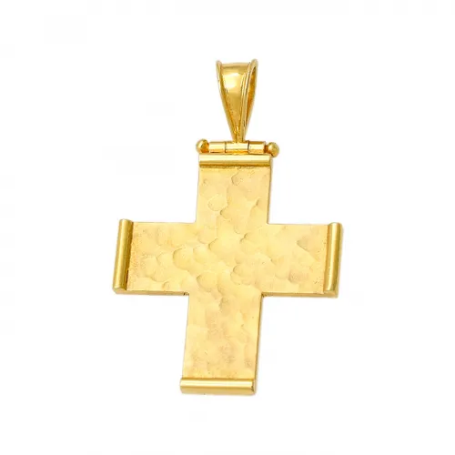 18K Χρυσός Χειροποίητος Σταυρός ST640D