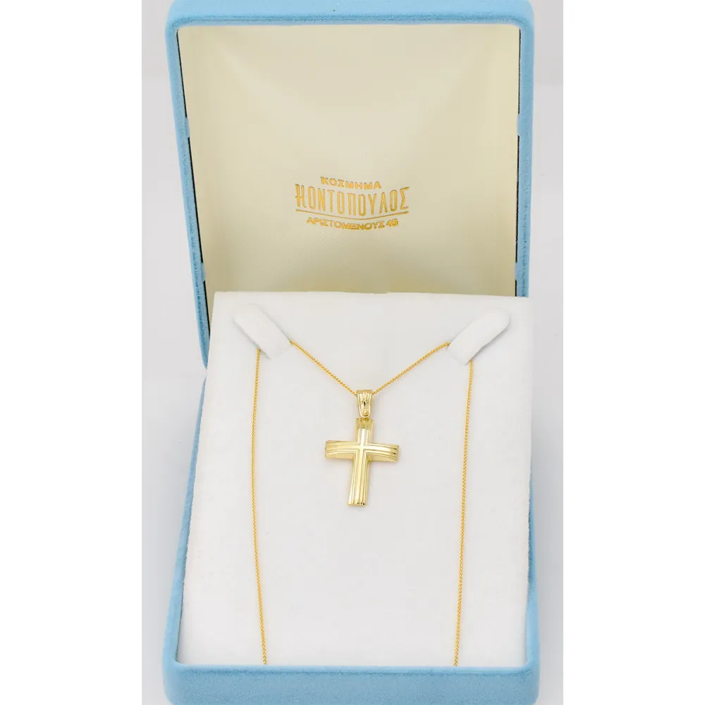 14K Χρυσός Σταυρός ST749AD