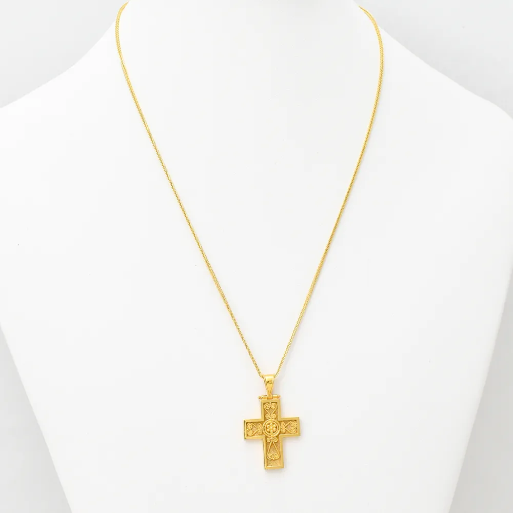 18K Χρυσός Σταυρός Χειροποίητος ST776