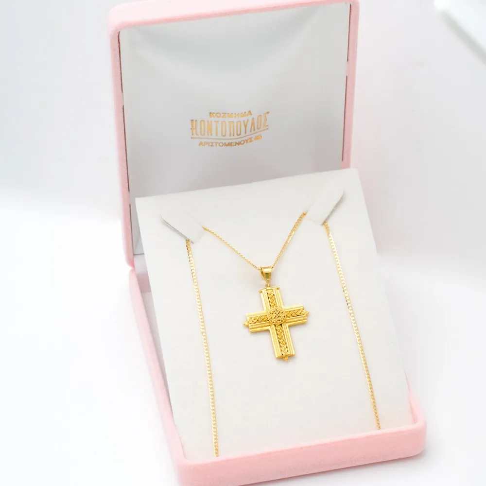 18K Χρυσός Σταυρός Χειροποίητος ST960