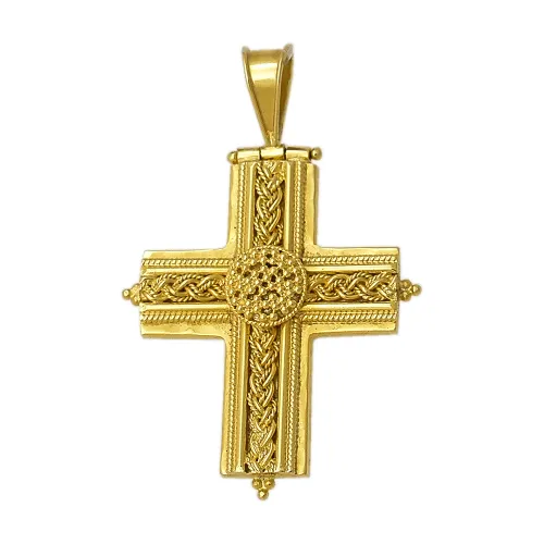18K Χρυσός Σταυρός Χειροποίητος ST960