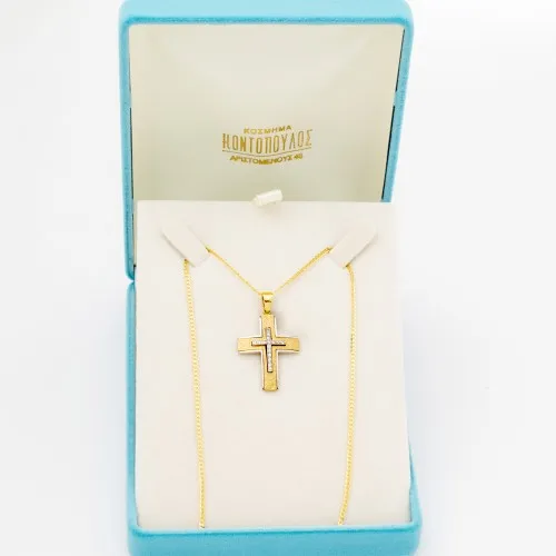 14K Χρυσός Σταυρός με Ζιργκόν ST97201