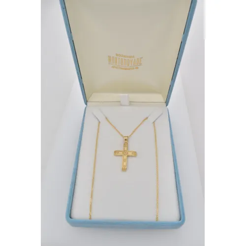 18Κ Χρυσός Σταυρός ST293AD