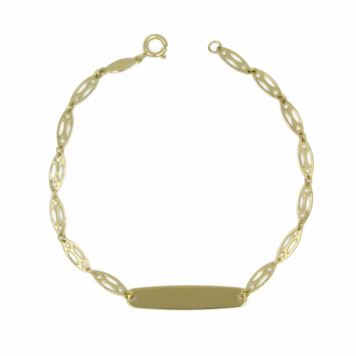 14K Χρυσό Βραχιόλι Ταυτότητα TP79BJ