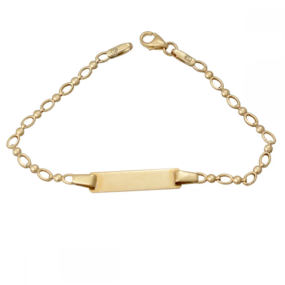 9K Χρυσό Bραχιόλι Ταυτότητα TT176VR