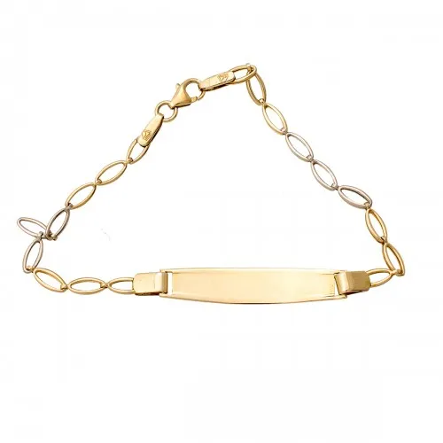 9K Χρυσό Bραχιόλι Ταυτότητα TT231K40
