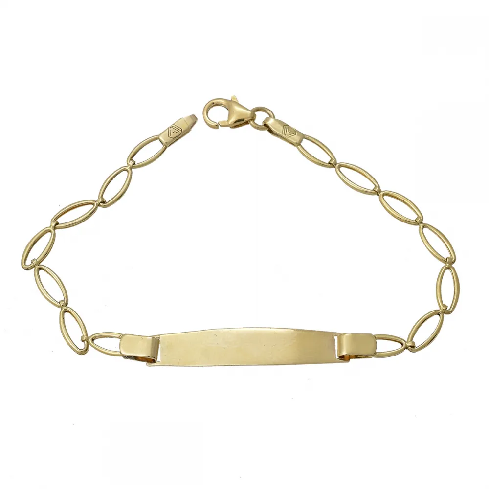 9K Χρυσό Bραχιόλι Ταυτότητα TT264VR