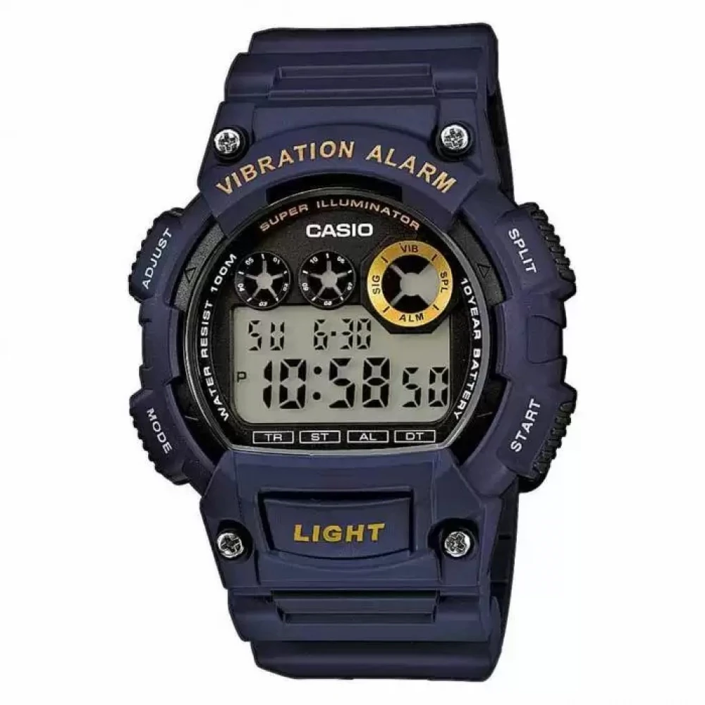 CASIO Collectrion με Μπλε Λουράκι από Καουτσούκ W-735H-2AVEF