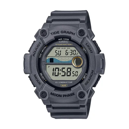 CASIO Collection Grey Rubber Strap WS-1300H-8AVEF