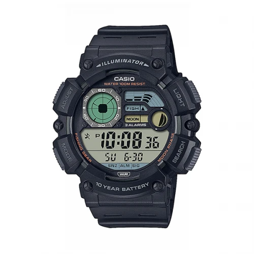 CASIO Collection με Μαύρο Λουράκι από Καουτσούκ ΅WS-1500H-1AVEF