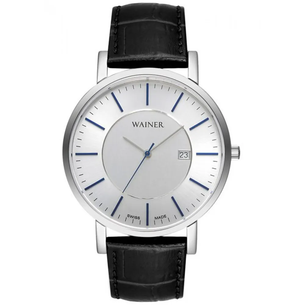 WAINER Wall Street Μαύρο Δερμάτινο Λουράκι 14711-E