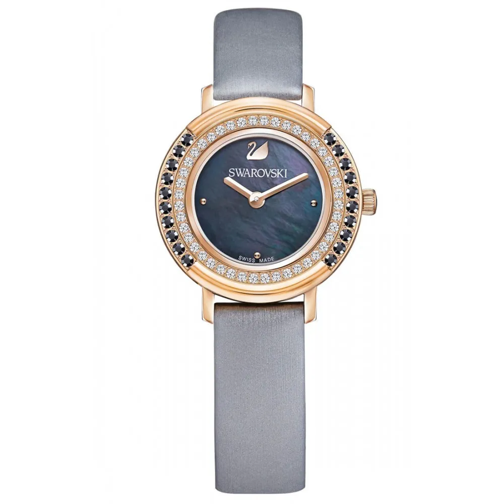 SWAROVSKI Playful Lady PVD Rose Gold Purple Leather Strap 5243044