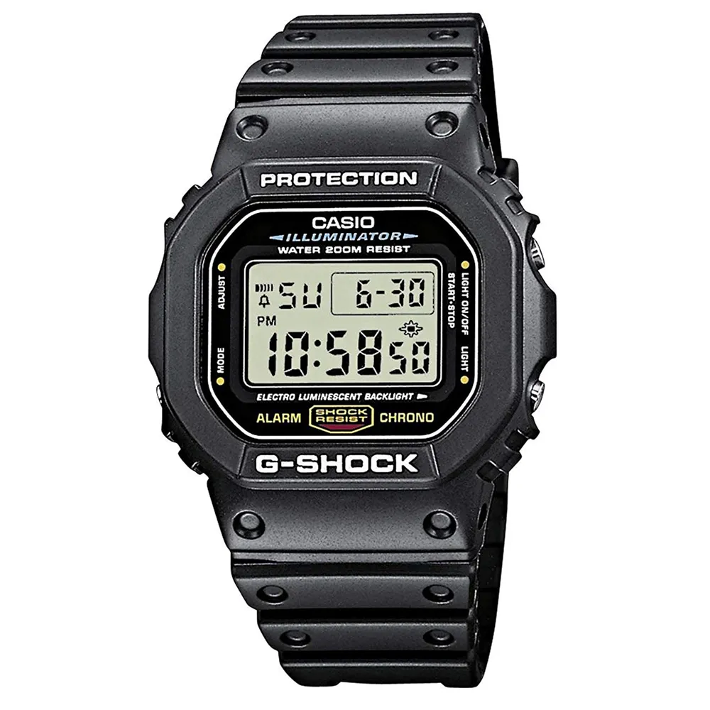 CASIO G-Shock Black Rubber Strap DW-5600E