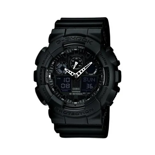 CASIO G-Shock Μαύρο με λουράκι από καουτσούκ GA-100-1AER